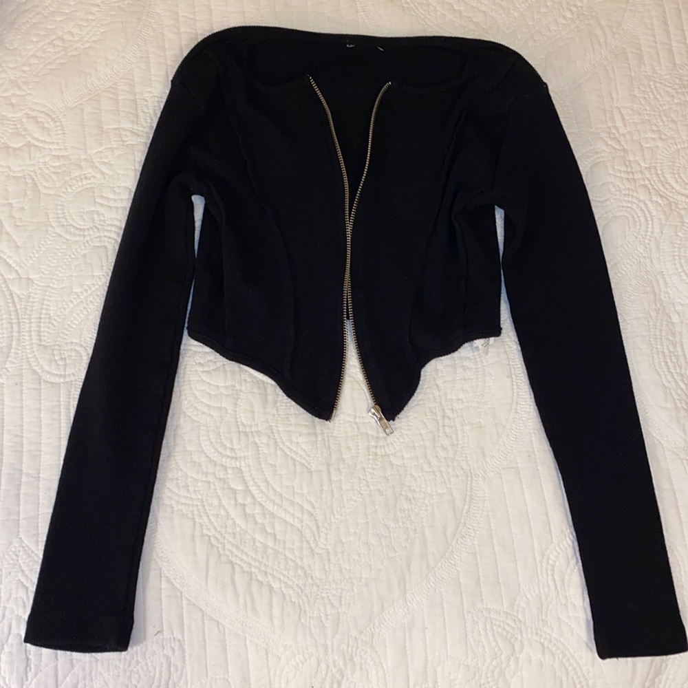 Ribbed Long sleeve crop top